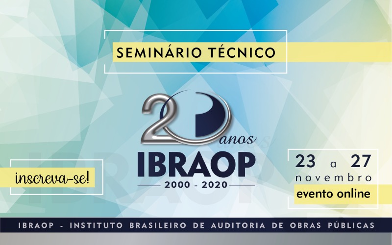 Capa de notícia: Evento online Instituto Brasileiro de Auditoria de Obras Públicas